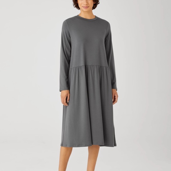 Eileen Fisher Dresses & Skirts - Eileen Fisher crew neck long sleeve Jersey Dress